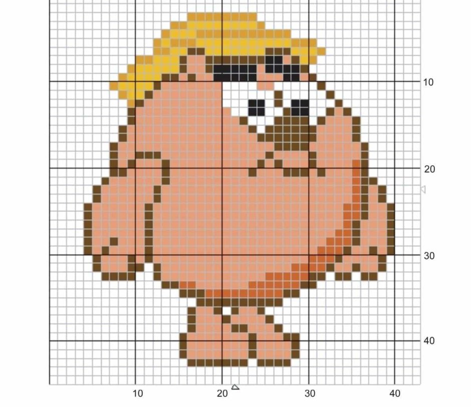 Схема вышивки крестом Копатыч