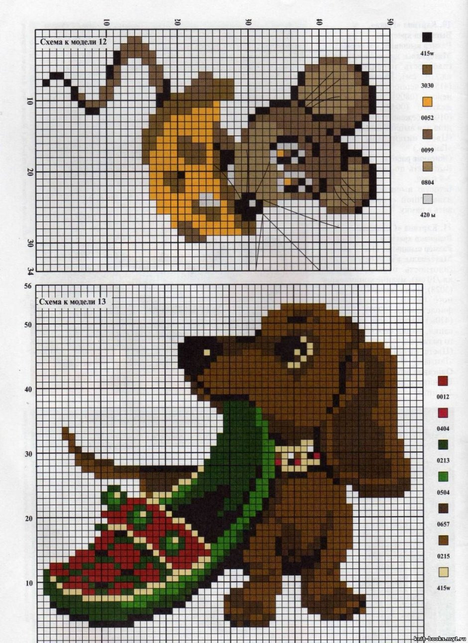 Простые схемы вышивки крестом собаки