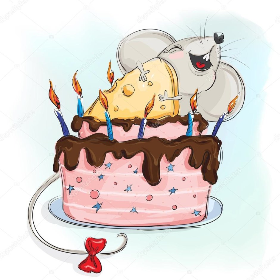 Торт с мышами