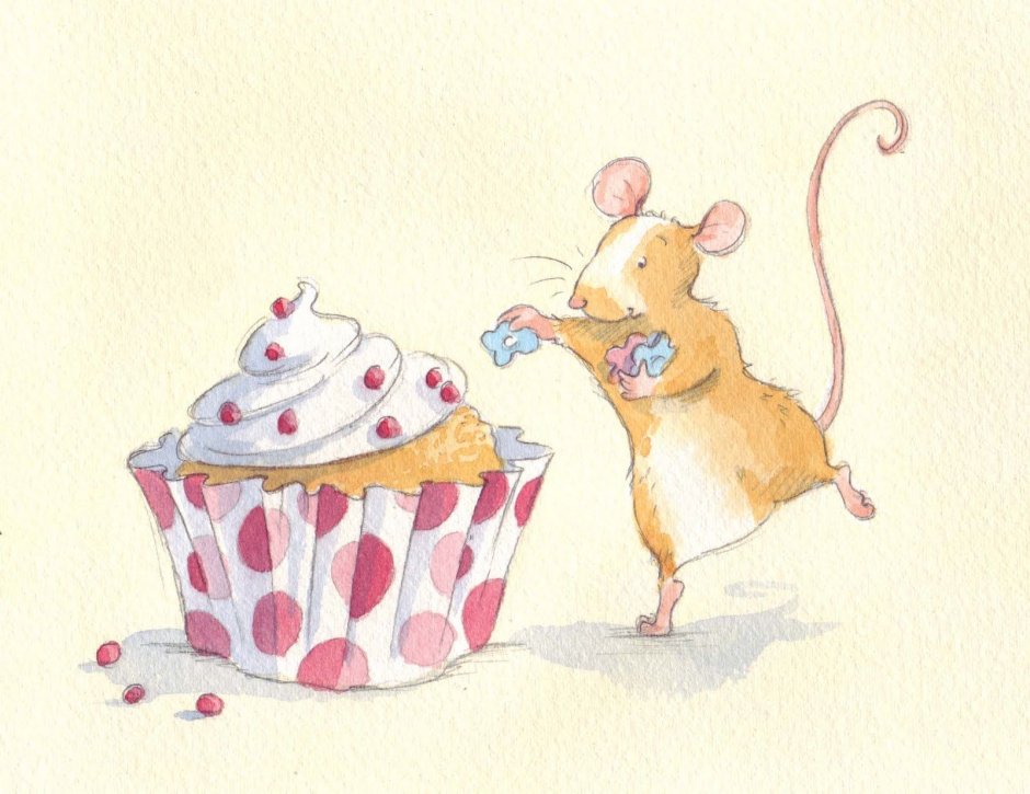 Мышонок с пирожным