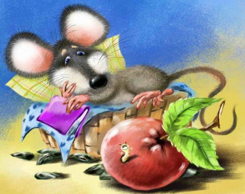 Открытки с забавными мышатами