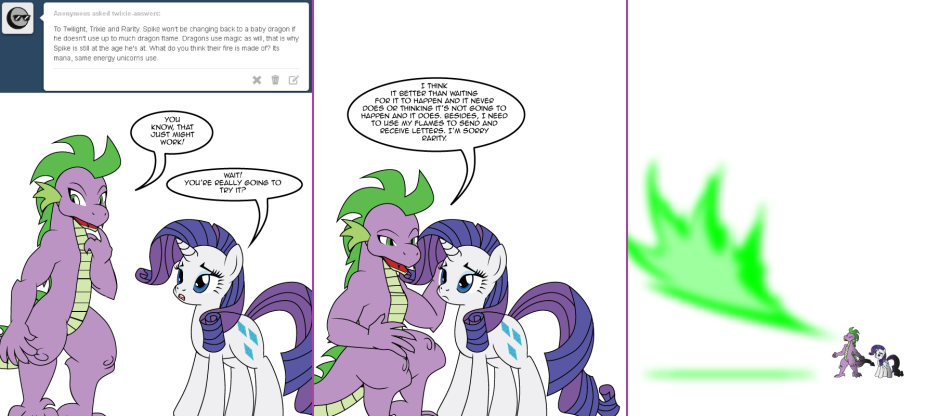 Рарити и Спайк комикс поцелуй