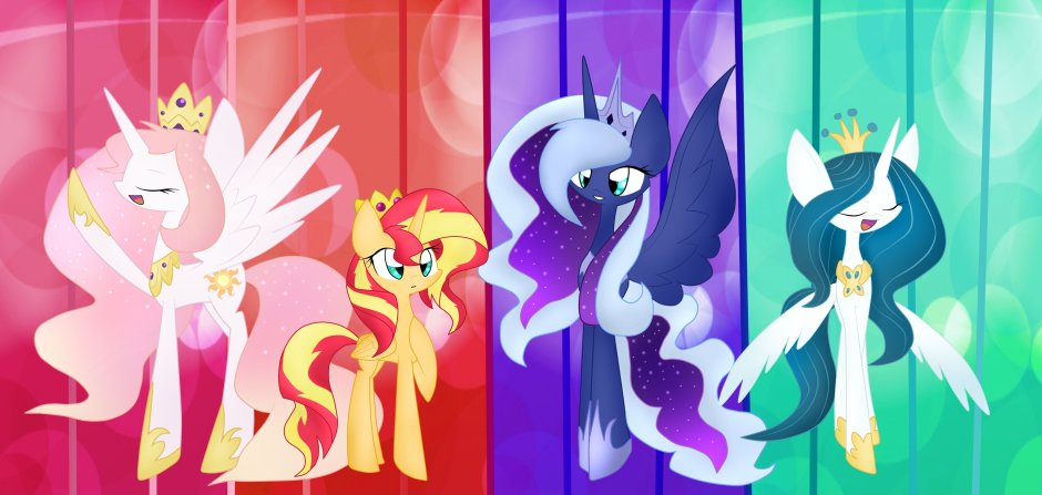 Пони Селестия и Сансет Шиммер