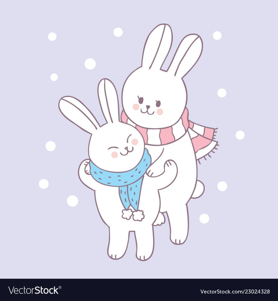 Зайчики мама и малыш