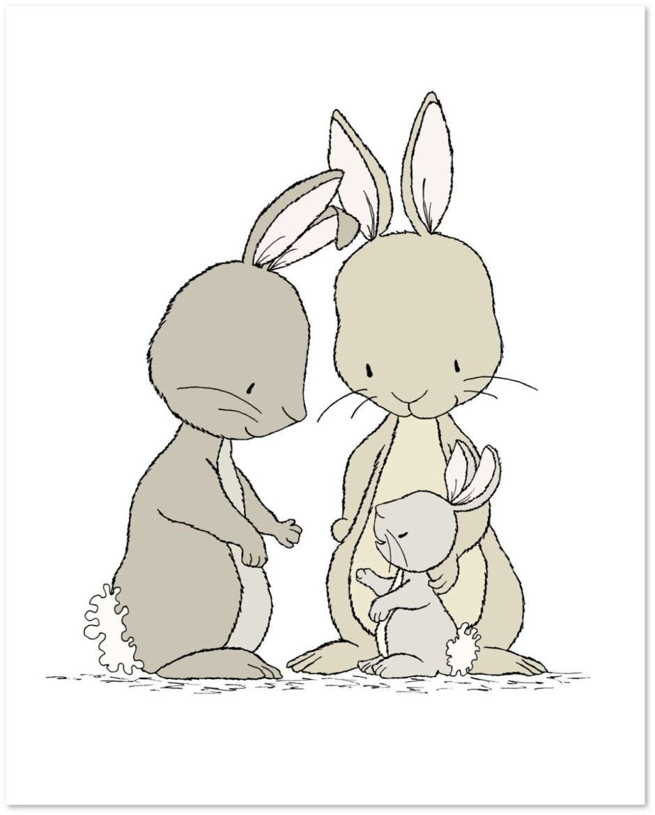 Семья зайчиков