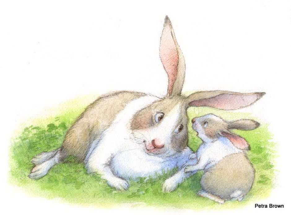 Зайчиха с зайчонком