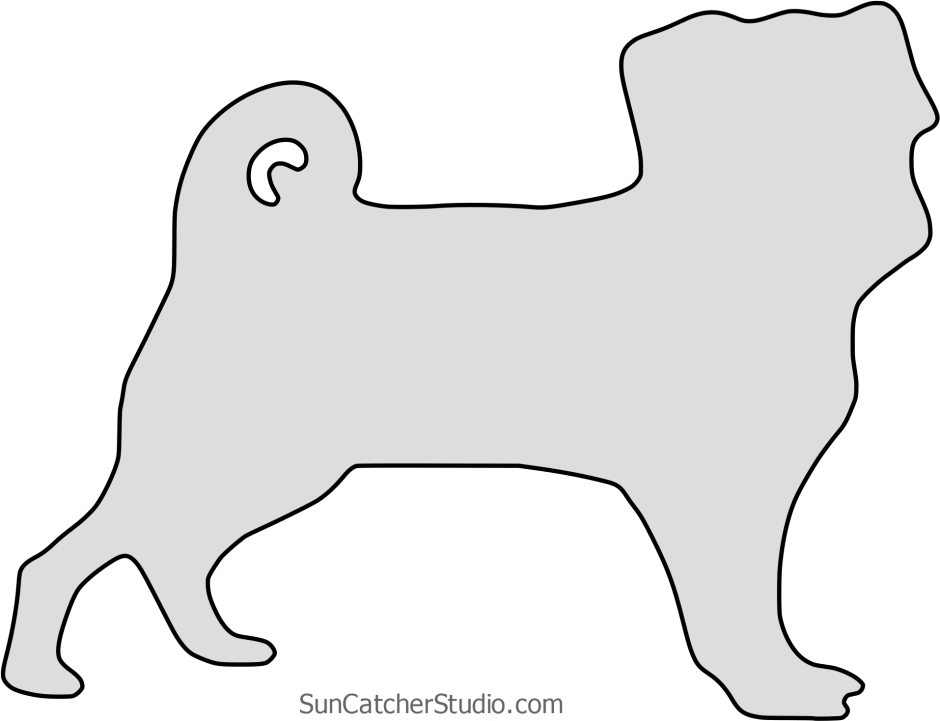 Собака выкройка силуэт