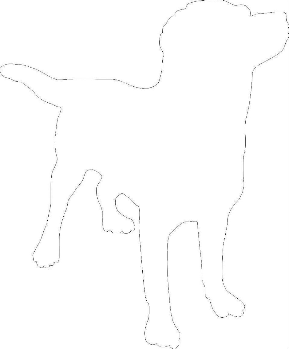Контур собаки для вырезания