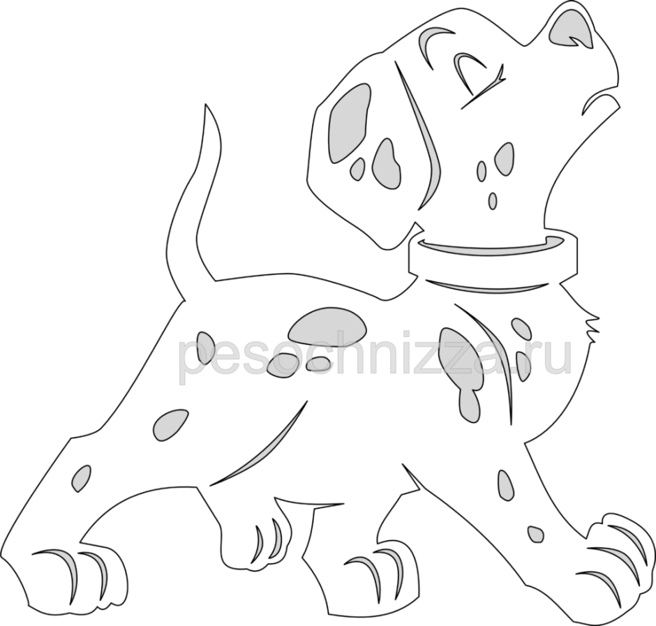 Трафареты на окна собака