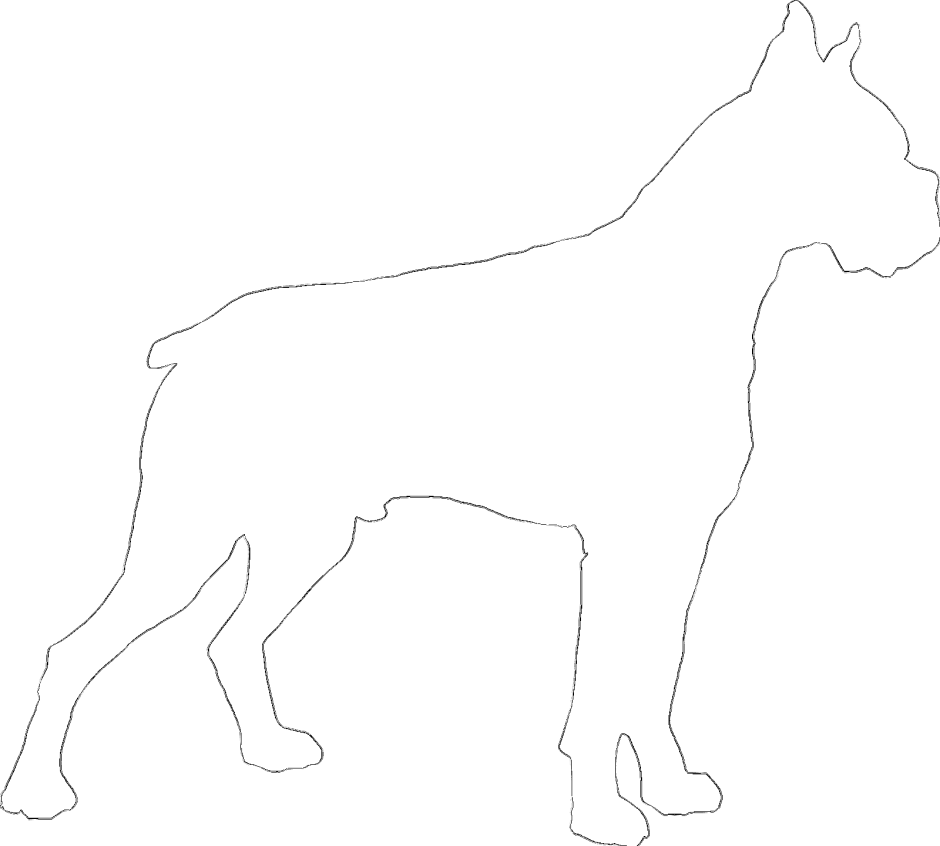 Контур собаки для вырезания