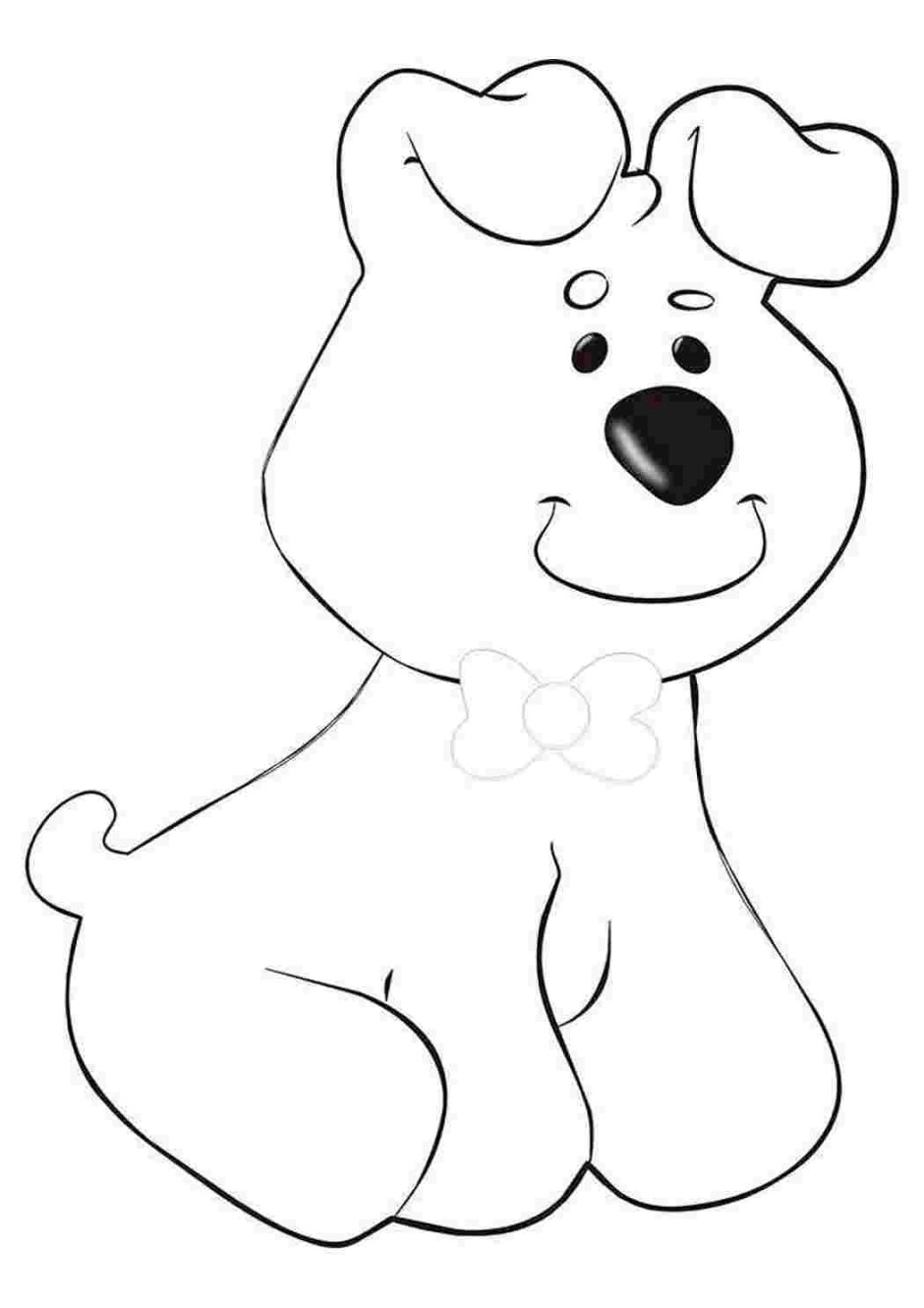 Шаблон собачки для аппликации