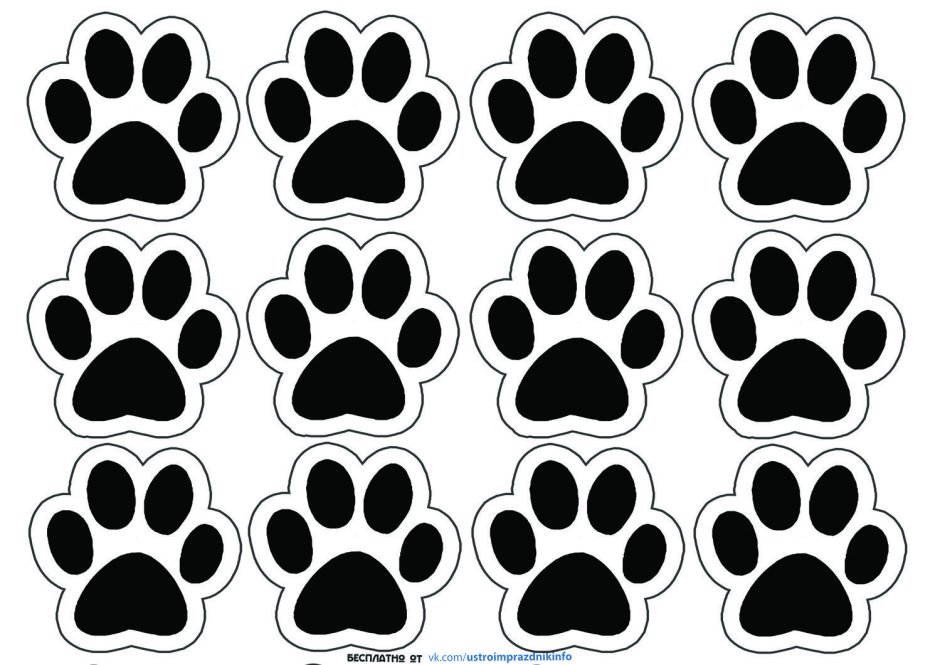 Трафареты для шитья лапка кота