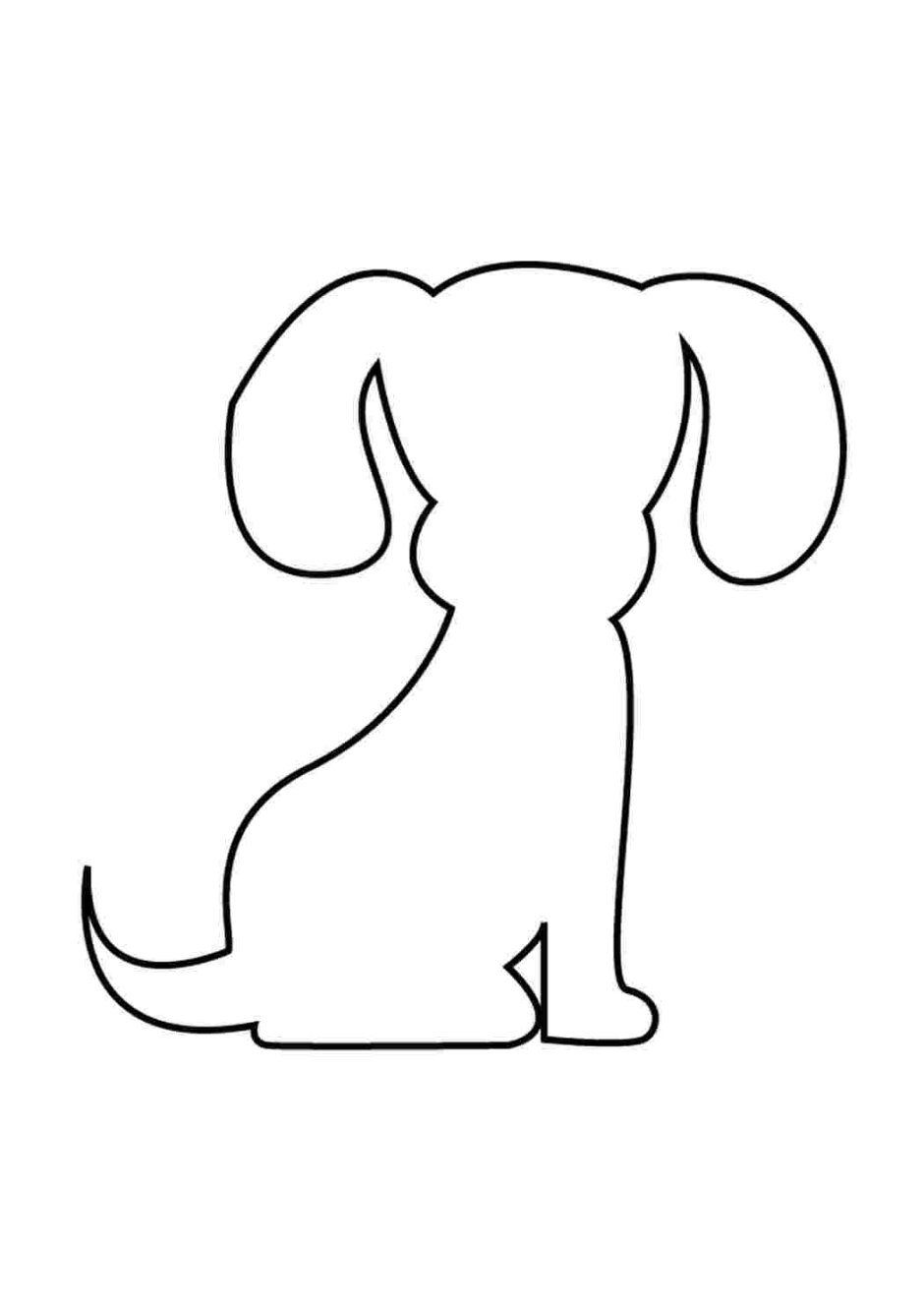 Трафарет собаки для вырезания