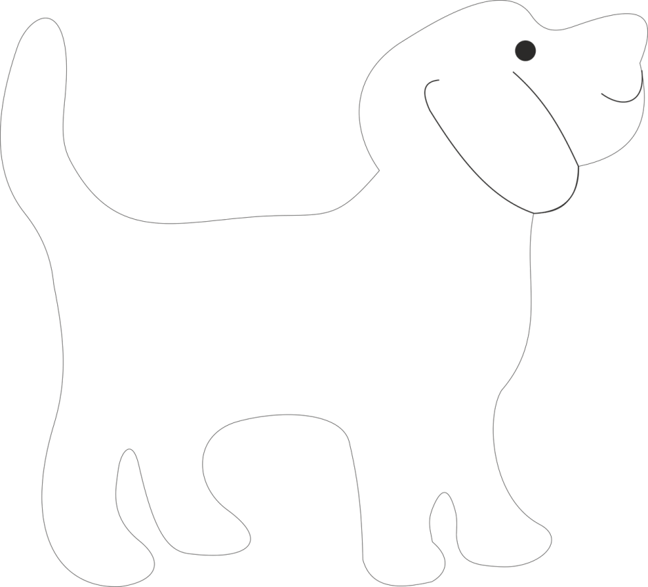 Трафарет собаки для вырезания