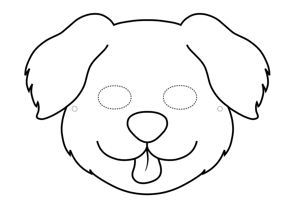 Маска собачки для детей