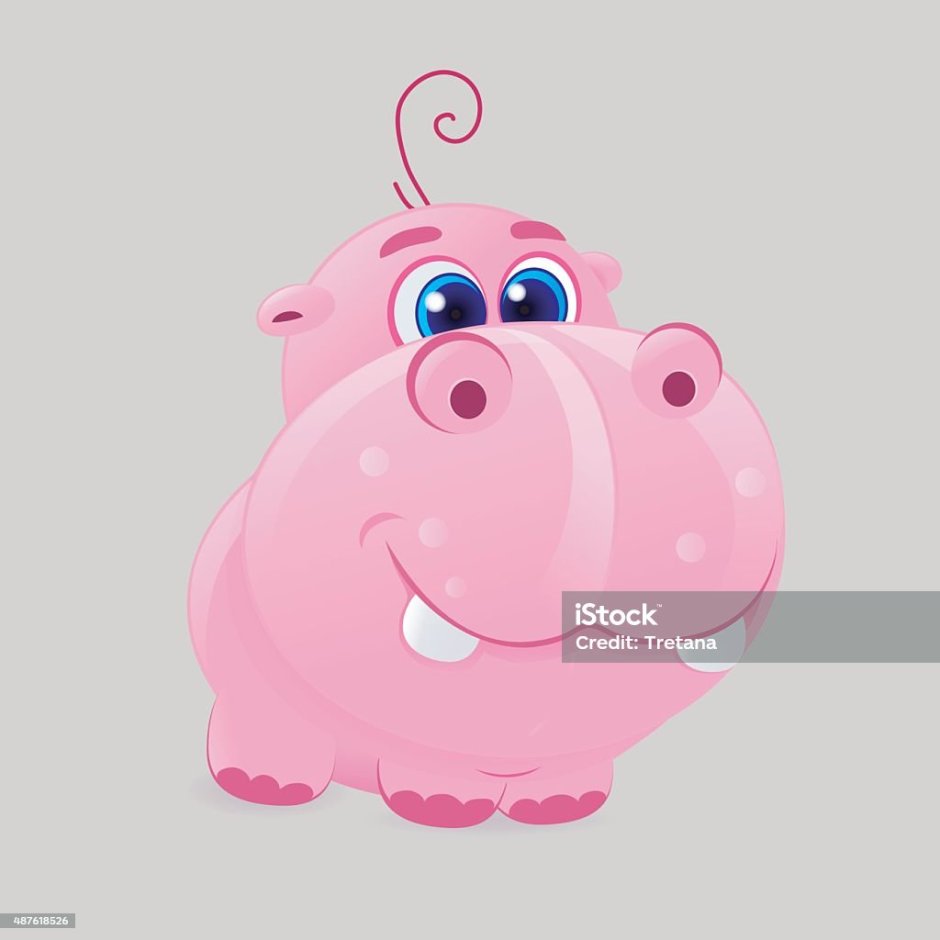 Розовый Бегемотик