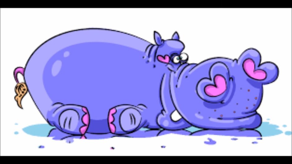 Синий Бегемотик из мультика
