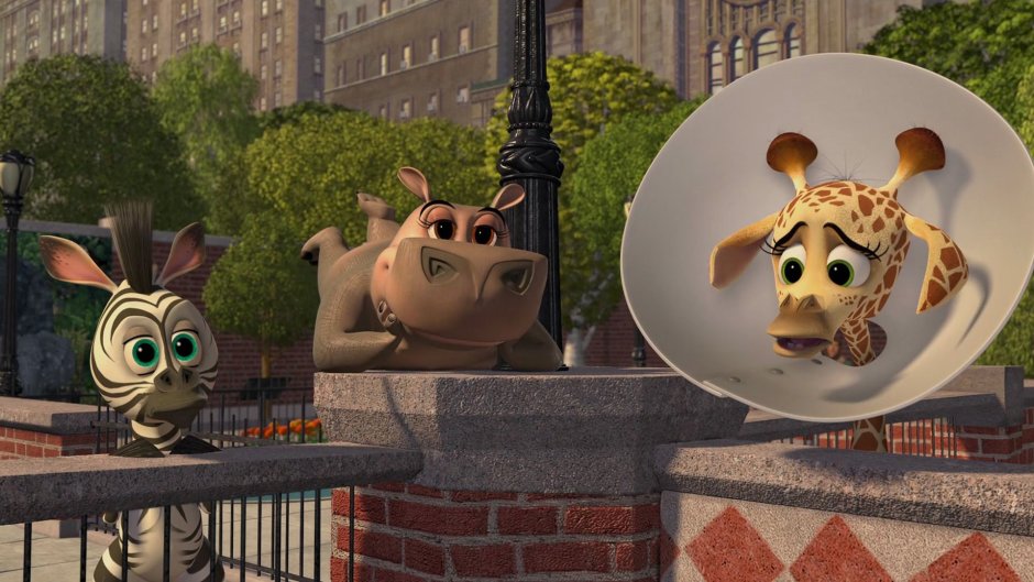 Мадагаскар Алекс Марти Глория и Мелман маленьких