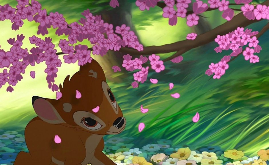 Олененок Бэмби цветочек