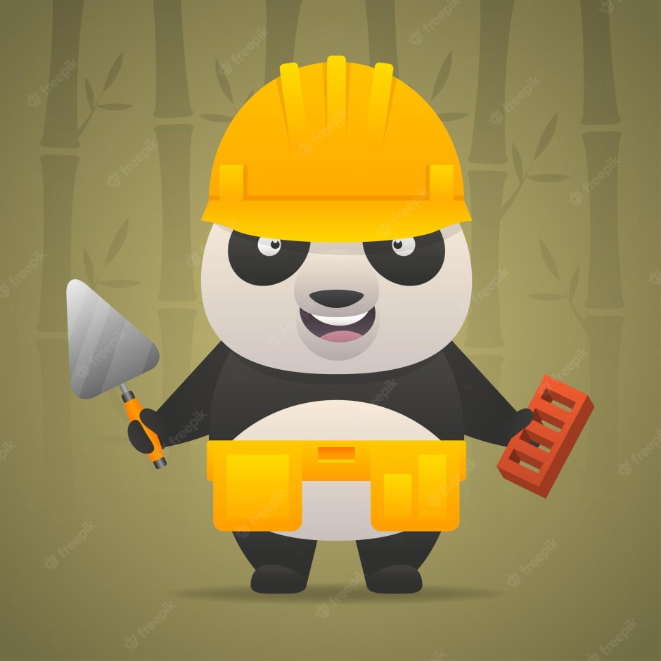 Панда Строитель