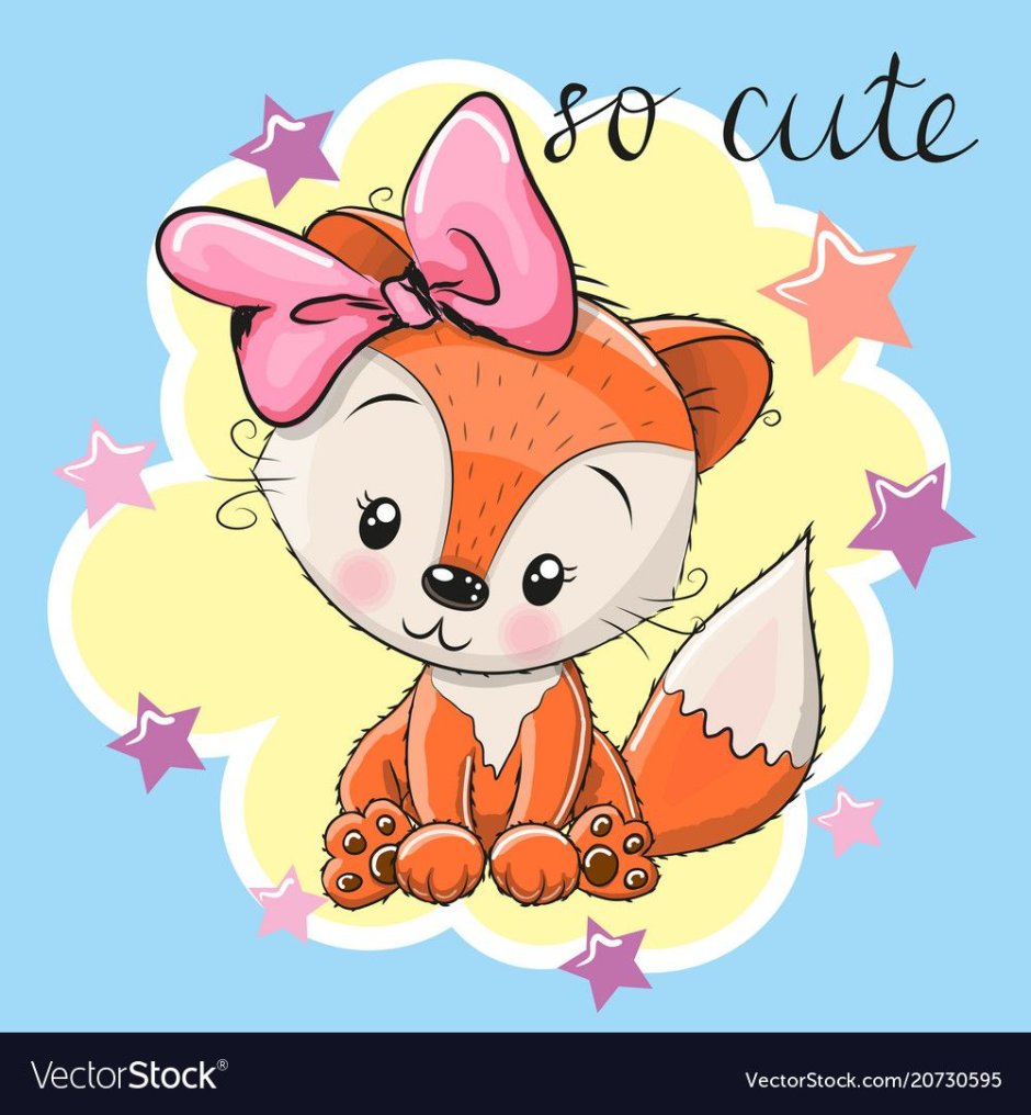 Лиса с бантиком